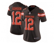 Women's Nike Cleveland Browns #12 Josh Gordon Vapor Untouchable Limited Brown Team Color NFL Jersey