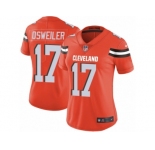 Women's Nike Cleveland Browns #17 Brock Osweiler Vapor Untouchable Limited Orange Alternate NFL Jersey