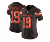 Women's Nike Cleveland Browns #19 Bernie Kosar Vapor Untouchable Limited Brown Team Color NFL Jersey
