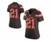 Women's Nike Cleveland Browns #21 Jamar Taylor Game Brown Team Color NFL Jersey