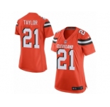 Women's Nike Cleveland Browns #21 Jamar Taylor Game Orange Alternate NFL Jersey