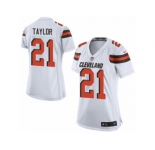 Women's Nike Cleveland Browns #21 Jamar Taylor Game White NFL Jersey