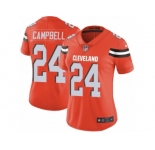 Women's Nike Cleveland Browns #24 Ibraheim Campbell Vapor Untouchable Limited Orange Alternate NFL Jersey