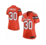 Women's Nike Cleveland Browns #30 Derrick Kindred Limited Orange Alternate NFL Jersey