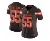 Women's Nike Cleveland Browns #55 Danny Shelton Vapor Untouchable Limited Brown Team Color NFL Jersey