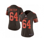 Women's Nike Cleveland Browns #64 JC Tretter Limited Brown Rush NFL Jersey