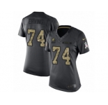 Women's Nike Cleveland Browns #74 Cameron Erving Limited Black 2016 Salute to Service NFL Jersey