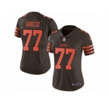 Women's Nike Cleveland Browns #77 John Greco Limited Brown Rush NFL Jersey