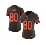 Women's Nike Cleveland Browns #80 Ricardo Louis Limited Brown Rush NFL Jersey