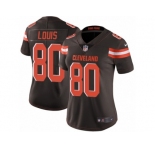 Women's Nike Cleveland Browns #80 Ricardo Louis Vapor Untouchable Limited Brown Team Color NFL Jersey