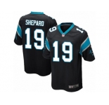 Men Nike Carolina Panthers #19 Russell Shepard Game Black Team Color NFL Jersey