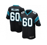 Men Nike Carolina Panthers #60 Daryl Williams Game Black Team Color NFL Jersey