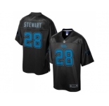 Nike Carolina Panthers #28 Jonathan Stewart Black Men's NFL Pro Line Black Reverse Fashion Game Jersey