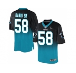 Nike Carolina Panthers #58 Thomas Davis Sr BlackBlue Men's Stitched NFL Elite Fadeaway Fashion Jersey