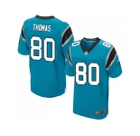 Nike Carolina Panthers #80 Ian Thomas Blue Alternate Men Stitched NFL Elite Jersey
