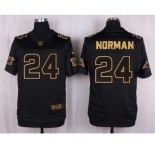 nike nfl jerseys carolina panthers #24 norman black gold collection[Elite]