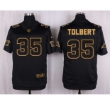 nike nfl jerseys carolina panthers #35 mike tolbert black gold collection[Elite]