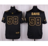 nike nfl jerseys carolina panthers #58 thomas davissr black gold collection[Elite]