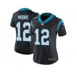 Women Nike Carolina Panthers #12 DJ Moore Black Team Color Stitched NFL Vapor Untouchable Limited Jersey