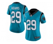 Women Nike Carolina Panthers #29 Mike Adams Limited Blue Rush Vapor Untouchable NFL Jersey