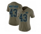 Women Nike Carolina Panthers #43 Fozzy Whittaker Limited Olive 2017 Salute to Service NFL Jersey