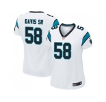 Women Nike Carolina Panthers #58 Thomas Davis Sr white Jersey