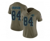 Women Nike Carolina Panthers #84 Ed Dickson Limited Olive 2017 Salute to Service NFL Jersey