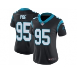 Women Nike Carolina Panthers #95 Dontari Poe Black Team Color Stitched NFL Vapor Untouchable Limited Jersey