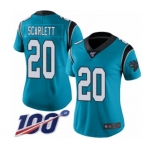 Women's Carolina Panthers #20 Jordan Scarlett Blue Alternate Vapor Untouchable Limited Player 100th Season Football Jersey