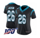 Women's Carolina Panthers #26 Donte Jackson Black Team Color Vapor Untouchable Limited Player 100th Season Football Jersey