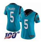 Women's Carolina Panthers #5 Michael Palardy Limited Blue Rush Vapor Untouchable 100th Season Football Jersey