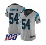 Women's Carolina Panthers #54 Shaq Thompson Silver Inverted Legend Limited 100th Season Football Jersey