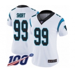 Women's Carolina Panthers #99 Kawann Short White Vapor Untouchable Limited Player 100th Season Football Jersey