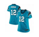 Women's Nike Carolina Panthers #12 Charles Johnson Limited Blue Alternate NFL Jersey