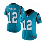 Women's Nike Carolina Panthers #12 DJ Moore Blue Alternate Vapor Untouchable Limited Player NFL Jersey