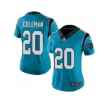 Women's Nike Carolina Panthers #20 Kurt Coleman Blue Stitched NFL Limited Rush Jersey