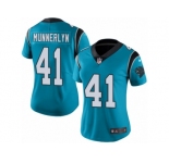Women's Nike Carolina Panthers #41 Captain Munnerlyn Limited Blue Rush NFL Jersey