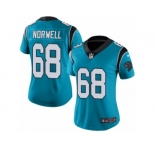 Women's Nike Carolina Panthers #68 Andrew Norwell Limited Blue Rush NFL Jersey
