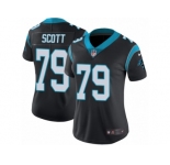 Women's Nike Carolina Panthers #79 Chris Scott Vapor Untouchable Limited Black Team Color NFL Jersey