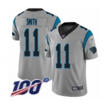 Youth Carolina Panthers #11 Torrey Smith Silver Inverted Legend Limited 100th Season Football Jersey