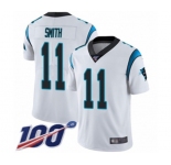 Youth Carolina Panthers #11 Torrey Smith White Vapor Untouchable Limited Player 100th Season Football Jersey