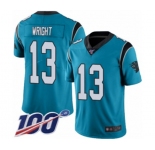 Youth Carolina Panthers #13 Jarius Wright Limited Blue Rush Vapor Untouchable 100th Season Football Jersey