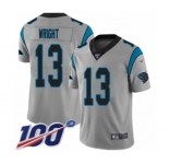 Youth Carolina Panthers #13 Jarius Wright Silver Inverted Legend Limited 100th Season Football Jersey