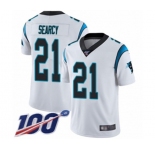 Youth Carolina Panthers #21 Da'Norris Searcy White Vapor Untouchable Limited Player 100th Season Football Jersey