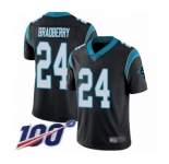 Youth Carolina Panthers #24 James Bradberry Black Team Color Vapor Untouchable Limited Player 100th Season Football Jersey