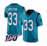 Youth Carolina Panthers #33 Tre Boston Blue Alternate Vapor Untouchable Limited Player 100th Season Football Jersey