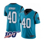 Youth Carolina Panthers #40 Alex Armah Limited Blue Rush Vapor Untouchable 100th Season Football Jersey