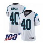 Youth Carolina Panthers #40 Alex Armah White Vapor Untouchable Limited Player 100th Season Football Jersey