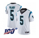 Youth Carolina Panthers #5 Michael Palardy White Vapor Untouchable Limited Player 100th Season Football Jersey