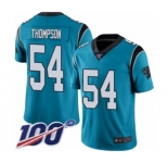 Youth Carolina Panthers #54 Shaq Thompson Limited Blue Rush Vapor Untouchable 100th Season Football Jersey